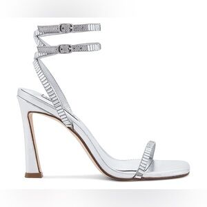 Ankle straps, opened toe, Steve Madden Thierry Heel in Silver | Size: 6.5 | NEW!